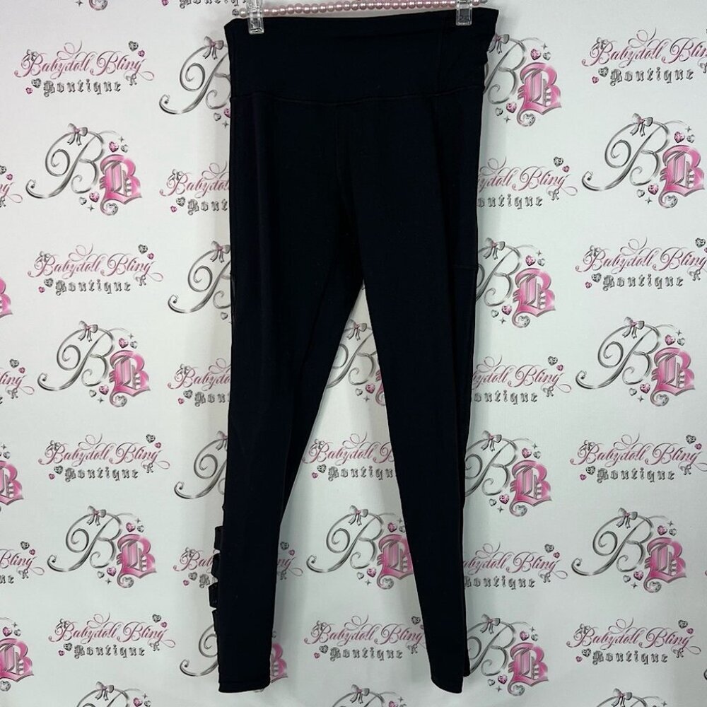 Victoria's Secret sport VSX Tights leggings pants corset Black mesh